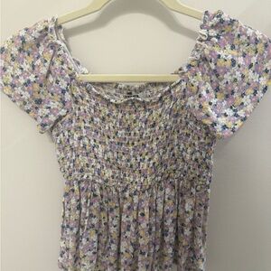 Floral Smocked Top